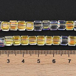 Electroplate Transparent Glass Beads Strands&nbsp;EGLA-B011-07A-AB06