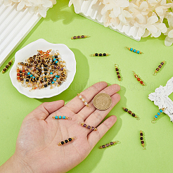 80Pcs 8 Styles Natural & Synthetic Gemstone Pendants&nbsp;PALLOY-FH00208