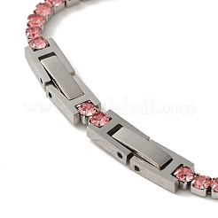 304 Stainless Steel Rhinestone Cup Chain Bracelets&nbsp;BJEW-S002-01C