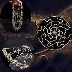 Alloy Rhinestone Mesh Headbands&nbsp;OHAR-WH20007-05G-02