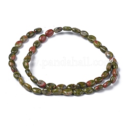 Natural Unakite Round Beads Strands&nbsp;G-Z006-A18