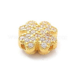 925 Sterling Silver Micro Pave Clear Cubic Zirconia Beads&nbsp;STER-A034-03G