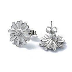 Sunflower Brass Stud Earrings&nbsp;EJEW-D098-08P