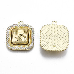 Rack Plating Alloy Crystal Rhinestone Pendants&nbsp;PALLOY-S132-220A-RS