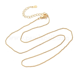 0.8MM Brass Box Chain Necklaces&nbsp;NJEW-G341-02G