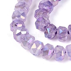 Anti-Tarnish Electroplate Glass Imitation Jade Beads Strands&nbsp;EGLA-T029-6mm-13D