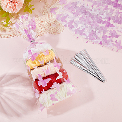 Plum Butterfly Printed OPP Cellophane Candy Packaging Bags&nbsp;ABAG-WH20005-41