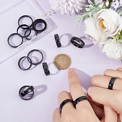 21Pcs 7 Size 304 Stainless Steel Plain Band Rings Set&nbsp;RJEW-UN0002-86B