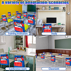 Polyester Classroom Chair Back Hanging Organizer&nbsp;AJEW-WH20017-46D