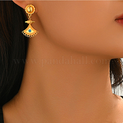 Ethnic Style Alloy Pave Cubic Zirconia Stud Dangle Earrings for Women&nbsp;DY5254