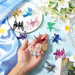 12Pcs 12 Colors Alloy Alligator Hair Clips for Women&nbsp;OHAR-SP0001-07