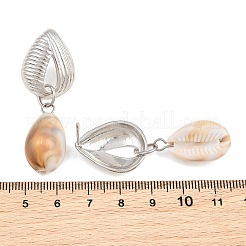 Brass Stud Dangle Earrings&nbsp;KK-CBA8324-08P