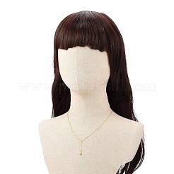 Brass Sun Pendant Lariat Necklace with Cable Chains for Women&nbsp;NJEW-JN04141