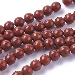 Natural Red Jasper Beads Strands&nbsp;X-G-F348-01-6mm-A