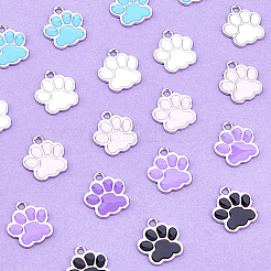 80Pcs 5 Colors Alloy Enamel Pendants&nbsp;ENAM-FH0001-80