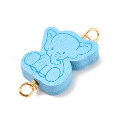 Spray Painted Wood Connector Charms&nbsp;PALLOY-JF01427-12