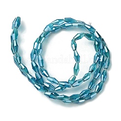 Transparent Electroplate Glass Beads Strands&nbsp;GLAA-K064-05A-PL02