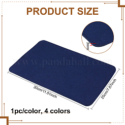 4Pcs 4 Colors Wool Felt Bag Bottoms for Bag Making&nbsp;DIY-BC0018-01