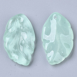 Transparent Spray Painted Glass Pendants&nbsp;X1-GLAA-T013-02-C02