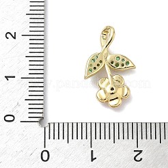 Brass Micro Pave Cubic Zirconia Pendants&nbsp;KK-K368-45G-01