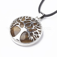 Natural & Synthetic Mixed Stone Pendant Necklaces&nbsp;G-T104-09