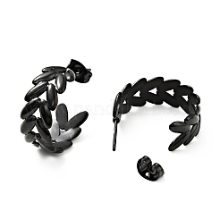 Leaf Wrap Stud Earrings&nbsp;EJEW-G293-03EB