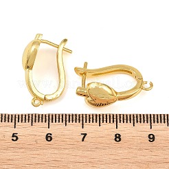 Brass Hoop Earring Findings&nbsp;KK-K340-40G