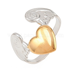 304 Stainless Steel Cuff Open Rings&nbsp;RJEW-Z138-01GP-04