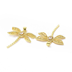 Brass Cubic Zirconia Pendants&nbsp;ZIRC-I062-03G