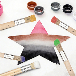 3Pcs Pig Bristle Oil Painting Brush Sets&nbsp;OFST-CP0001-23B