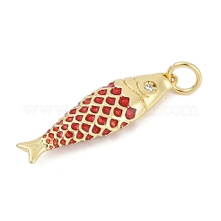 Brass with Cubic Zirconia Pendants&nbsp;KK-G522-43G-03