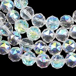 Transparent Electroplate Glass Beads Strands&nbsp;EGLA-N002-34C-B02