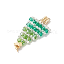 Glass Seed Beaded Christmas Tree with Star Pendants&nbsp;PALLOY-MZ00858