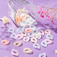150Pcs 6 Colors Imitation Jelly Acrylic Linking Rings&nbsp;JACR-CJ0001-01