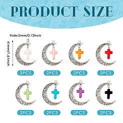 16Pcs 8 Colors Dyed Synthetic Turquoise Pendants&nbsp;FIND-TA0004-37