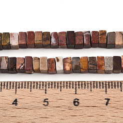 Natural Polychrome Jasper/Picasso Stone/Picasso Jasper Beads Strands&nbsp;G-T140-53
