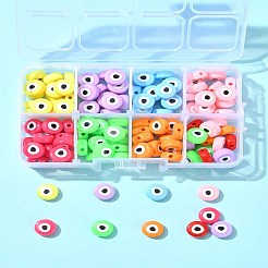 128Pcs 8 Colors Opaque Printed Acrylic Beads&nbsp;MACR-FS0001-94