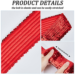 Sparkle Sequins Wide Elastic Dress Belts&nbsp;AJEW-WH20128-026P-02