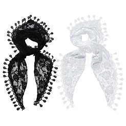 2Pcs 2 Colors Cloth Polyester Headbands for Woman&nbsp;OHAR-CY0001-02