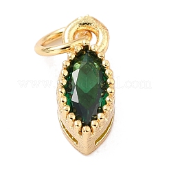 Real 18K Gold Plated Brass Micro Pave Cubic Zirconia Charms&nbsp;ZIRC-L100-078G-02