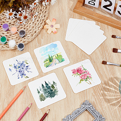 50Pcs Wood Pulp Cotton Blank Greeting Cards&nbsp;DIY-WH0816-026B