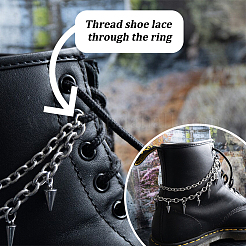 Punk Style Aluminum Decorative Shoe Chains&nbsp;FIND-AB00057
