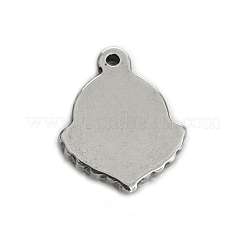 Non-Tarnish 304 Stainless Steel Pendant Cabochon Settings&nbsp;STAS-E169-10P