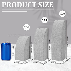 3Pcs 3 Sizes Vertical MDF Wood Covered with Velvet Necklace Display Stands&nbsp;NDIS-WH0023-001B