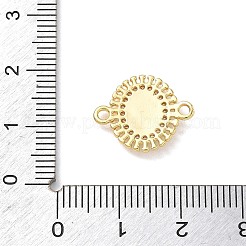 Brass Pave Clear Cubic Zirconia Connector Charms&nbsp;KK-L268-007G