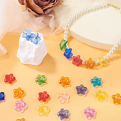 90Pcs 9 Colors Transparent Glass Beads&nbsp;GLAA-TA0004-42