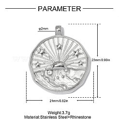 304 Stainless Steel Pendants&nbsp;STAS-OY014-79P