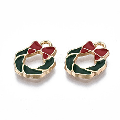 Eco-Friendly Alloy Enamel Pendants&nbsp;X-ENAM-Q437-072-NR