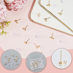 Brass Stud Earring Findings&nbsp;KK-BBC0028-29B
