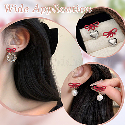 42Pcs Alloy Bowknot Stud Earring Findings&nbsp;EJEW-ME0001-27B